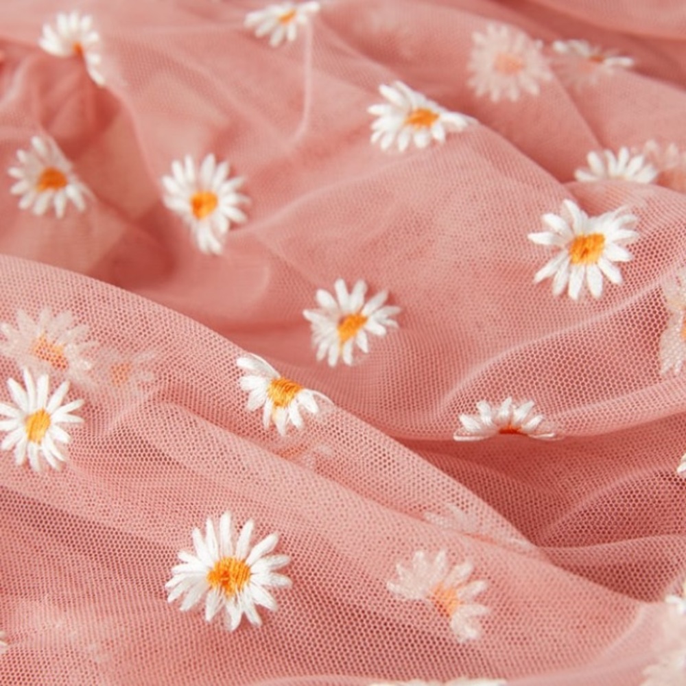 Zara pink embroidered tulle bucket bag - Picture 4 of 7